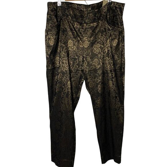 NWT Chico's Pants Sz 3.5 (18) Josie Slim Pull-On Ankle Soiree Metallic Jacquard - Picture 1 of 7